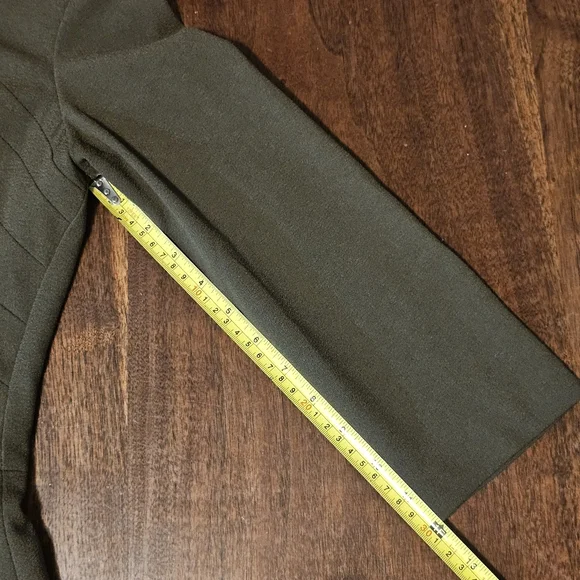 The Fold London Olive Green Asymmetric Sheath Dress Size 10